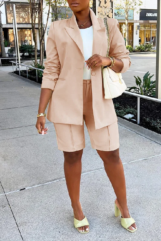 Weekend Bargains to Indulge In Stylish And Casual Shawl Collar Blazer Set