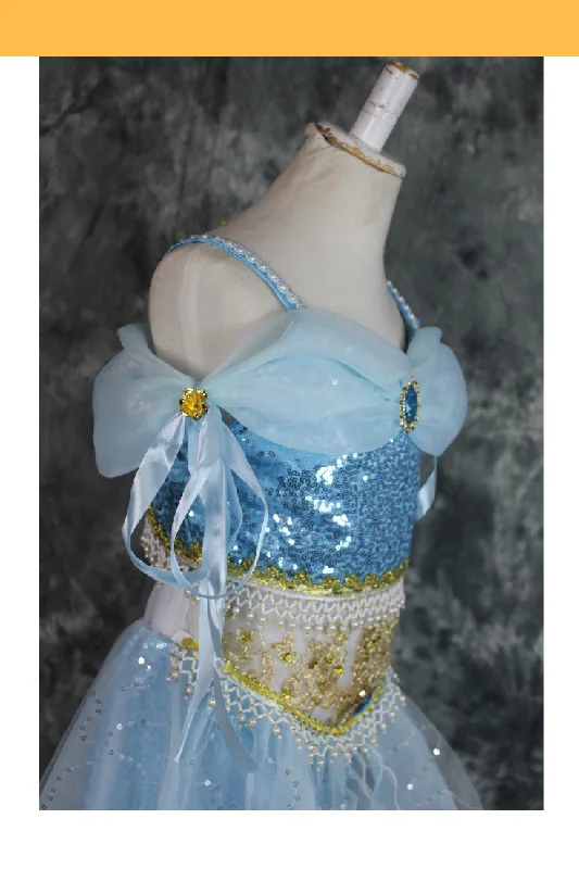 Princess Jasmine Blue Sequined Aladdin Cosplay Costume