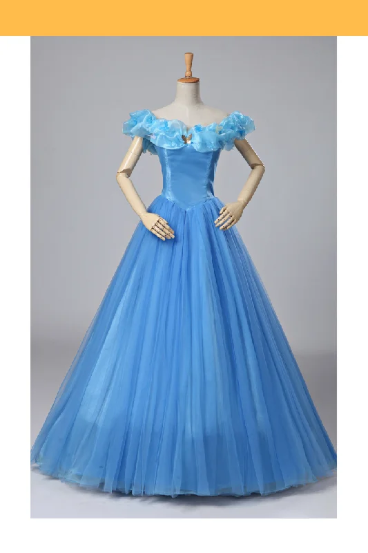 Princess Cinderella Live Action Classic Organza Tulle Ballgown Cosplay Costume