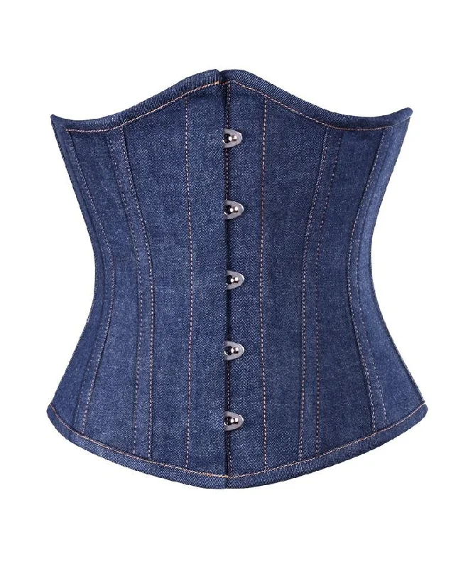 Nacole Waist Shaper Corset in Denim