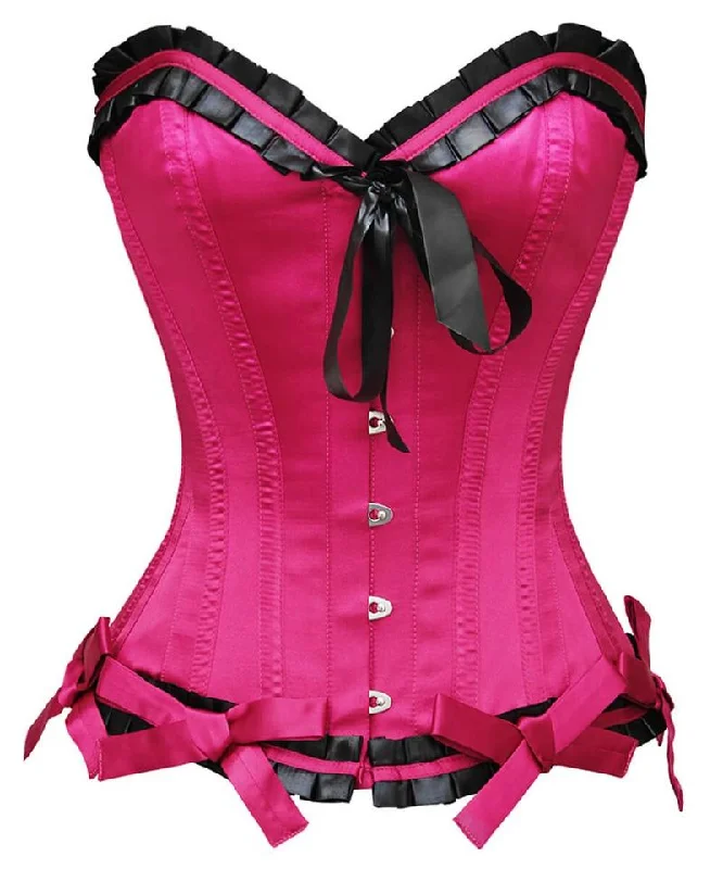 Naia Burlesque Magenta Overbust Corset