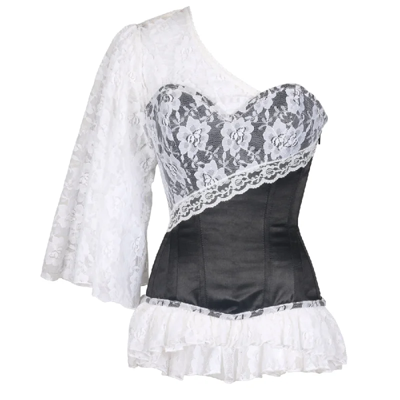 Nakima Laced Cloud Black Overbust Corset