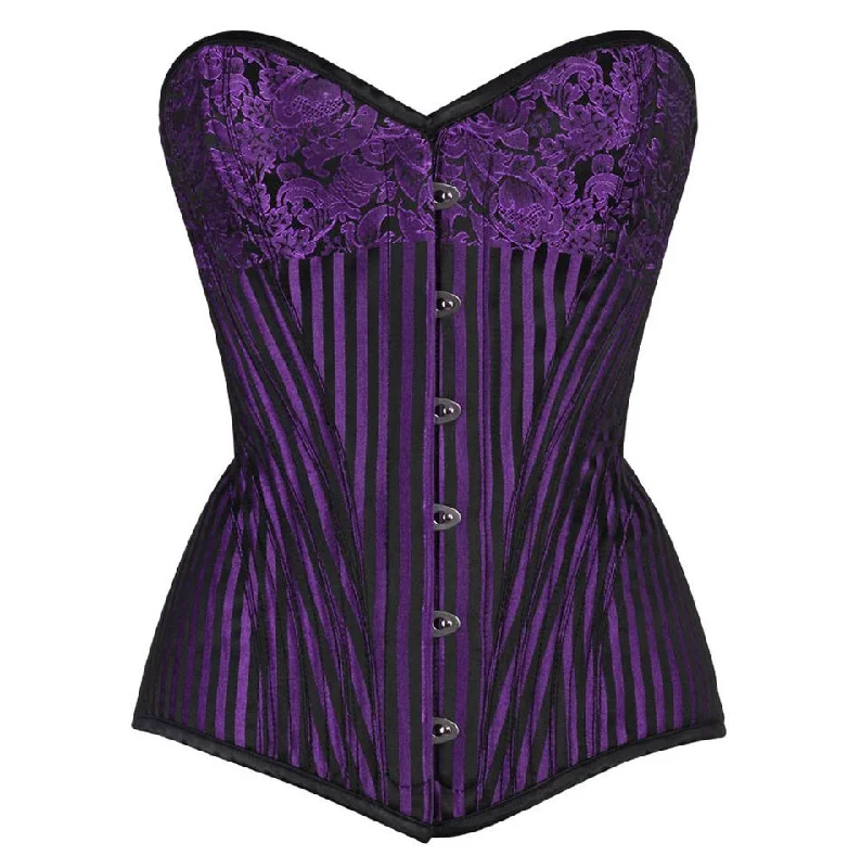 Nayomi Brocade Overbust Purple Corset