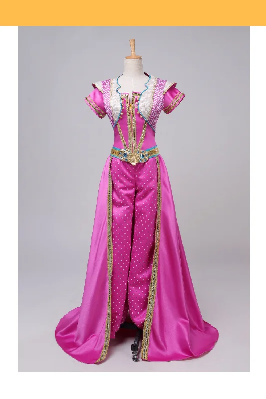 Princess Jasmine Pink Satin Live Action Movie Cosplay Costume