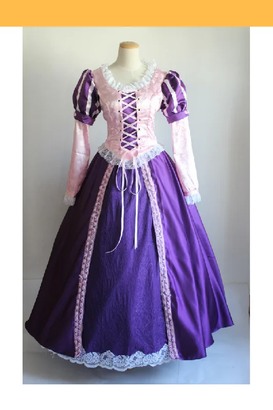 Princess Rapunzel Classic Brocade Satin Cosplay Costume