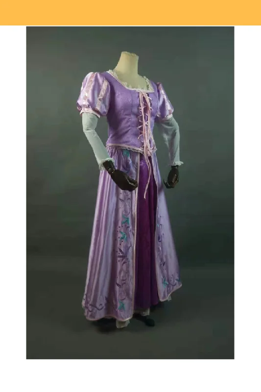 Princess Rapunzel Classic Embroidered With Brocade Satin Cosplay Costume