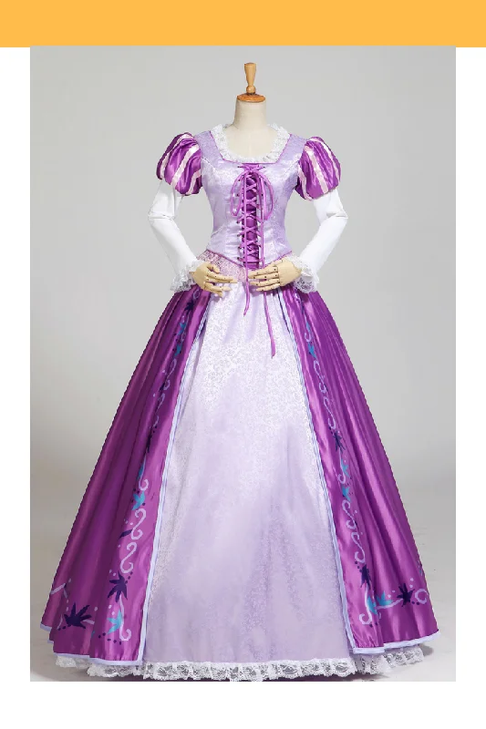 Princess Rapunzel Classic Floral Brocade Cosplay Costume