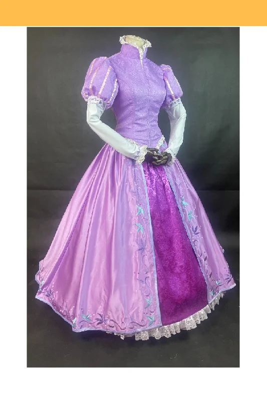 Rapunzel Lilac Pink Floral Brocade Cosplay Costume