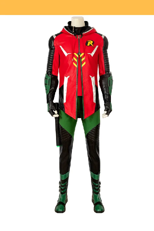 Robin Gotham Knights PU Leather Cosplay Costume