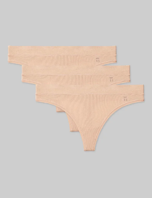 Women's Second Skin Thong (3-Pack)