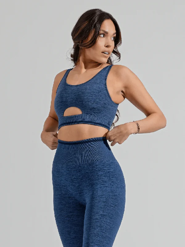 BBL Seamless Reversible Sports Bra - Baked Blue