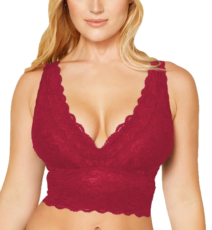 Cosabella Never Say Never CURVY Plungie Longline Bralette (NEVER1385) - Deep Ruby