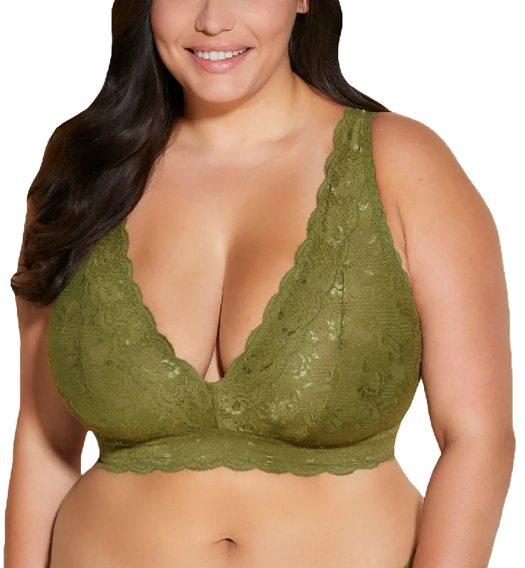 Cosabella Never Say Never SUPER CURVY Plungie Longline Bralette (NEVER1389) - Aloe