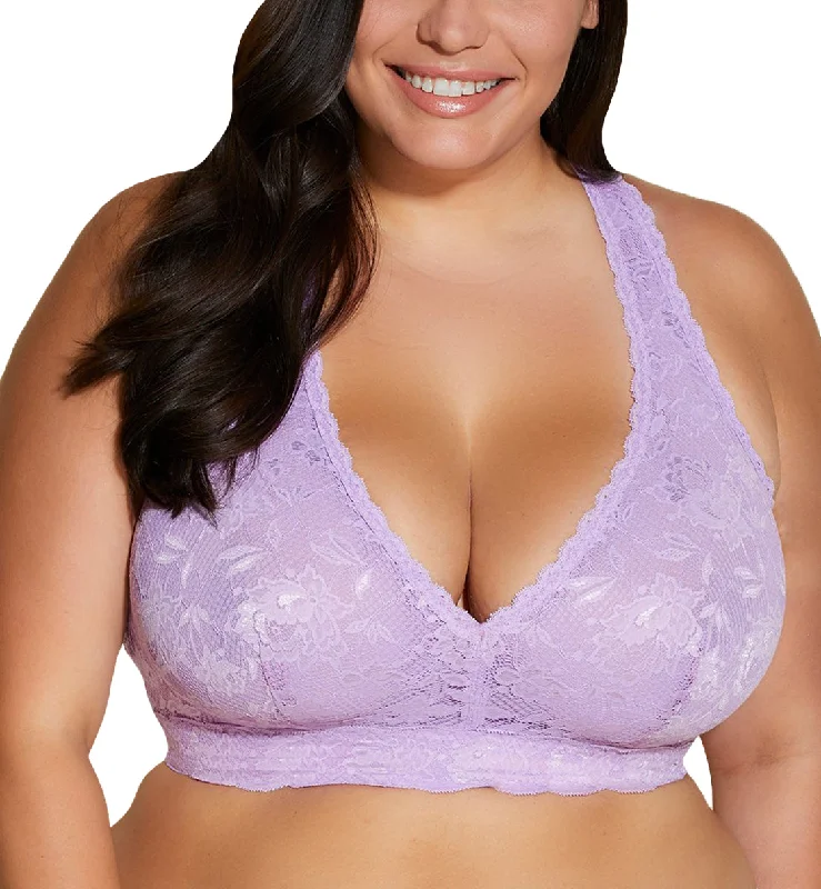 Cosabella Never Say Never Ultra CURVY Plungie Longline Bralette (NEVER1388) - Icy Violet