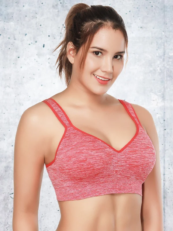 Full Coverage Seamless Yoga Sport Bras Red