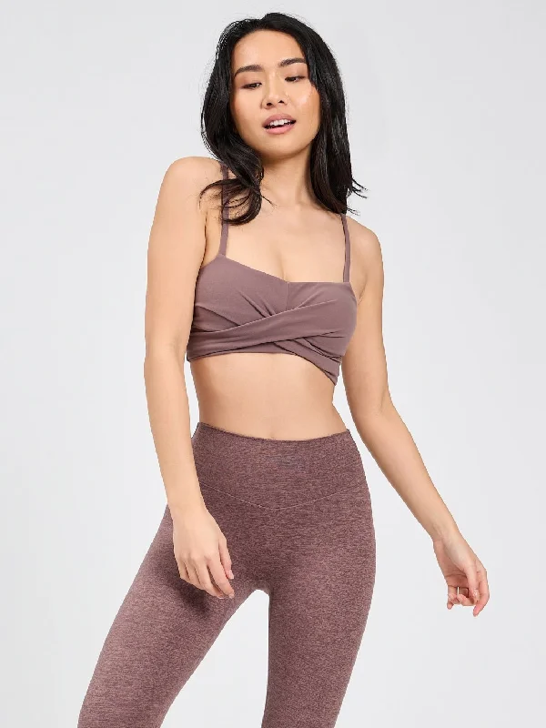 Ivy Wrap Sports Bra - Mocha Berry