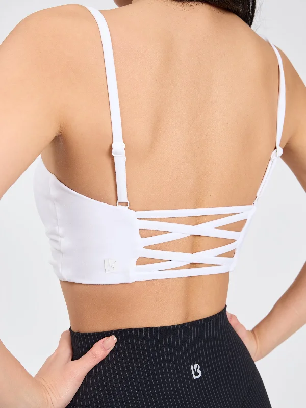 Ivy Wrap Sports Bra - White