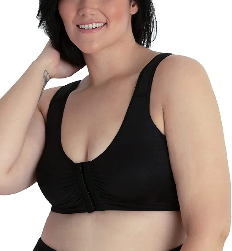 Leading Lady Laurel Seamless Comfort Front Closure Bra (119) - Black Onyx