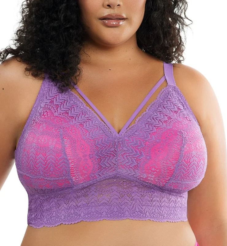 Parfait Mia Lace Longline Bralette (P5951) - Light Orchid