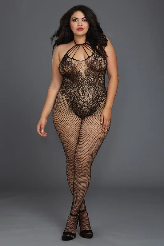 Plus Size Black Teddy Bodystocking