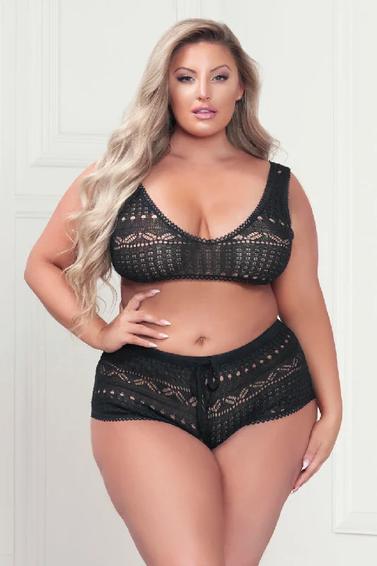 Plus Size Cuddle Close Sweater Bra Set