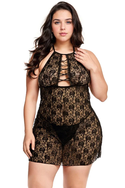 Plus Size Daisy Lace Chemise