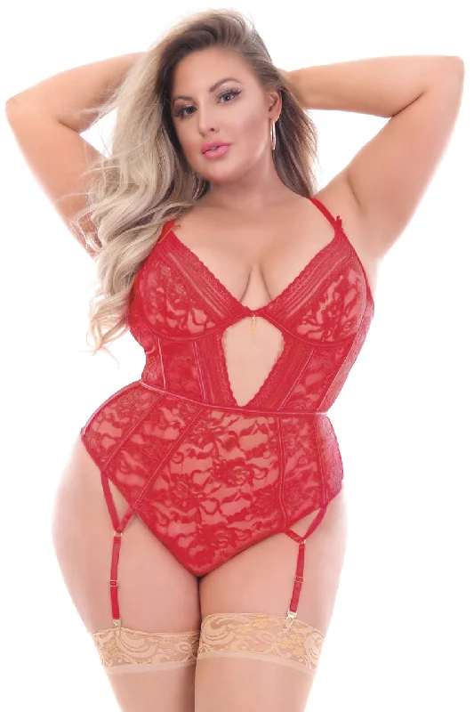 Plus Size Garden of Eden Floral Teddy