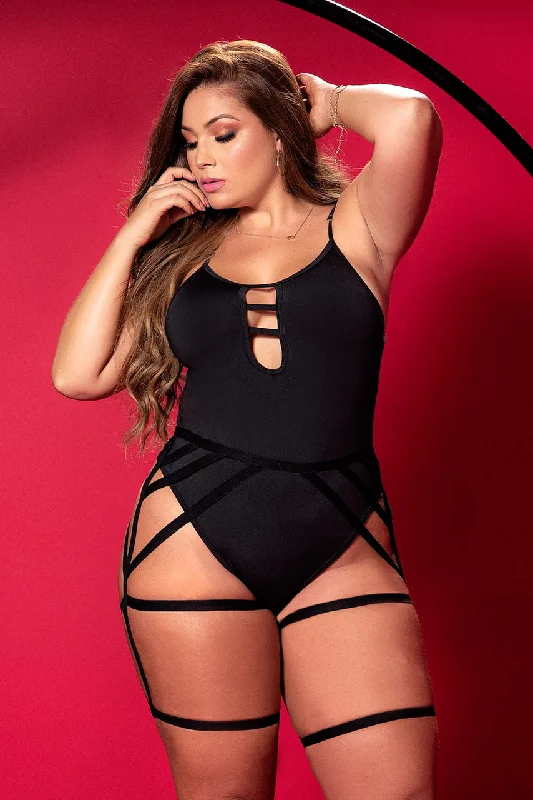 Plus Size Multi-Strap Bodysuit