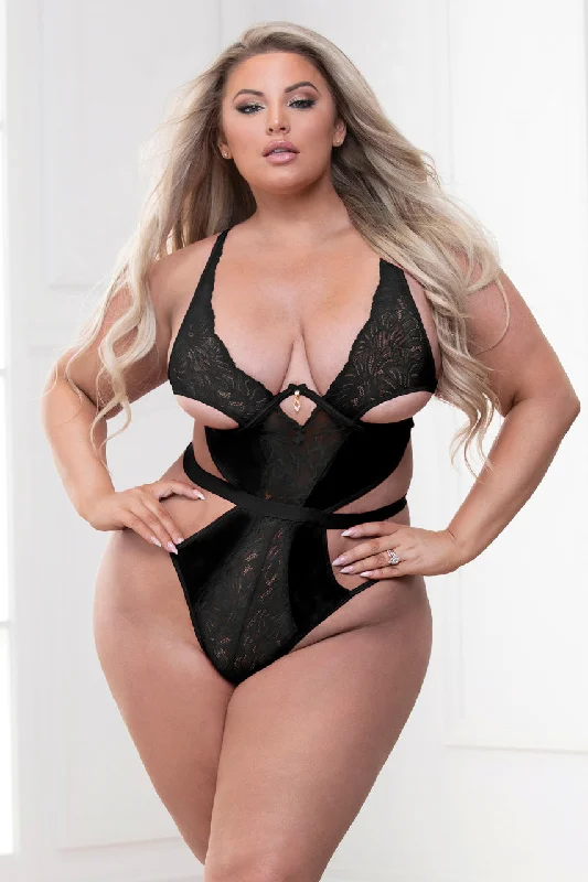 Plus Size Sultry Satin Teddy