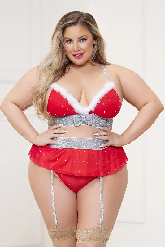 Plus Size Winter Wonderland Bra Set