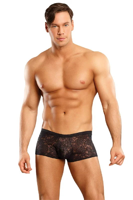 Stretch Lace Black Mini Short