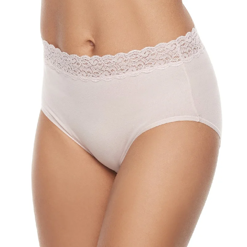 Vanity Fair Womens Flattering Lace Cotton Stretch Brief