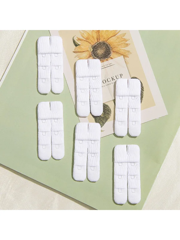 Women's Bra Extender Bra 6 Pcs Pack 2.8cm*6.5cm White/ Nude